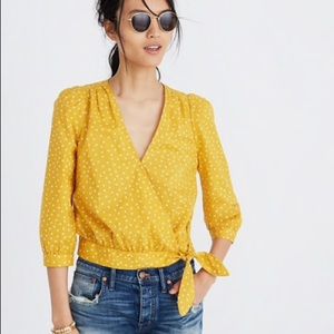 Madewell Yellow Top in Star Scatter